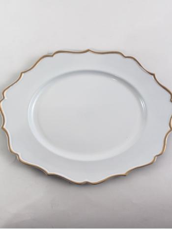 CHARGER PLATE WHITE AND GOLD