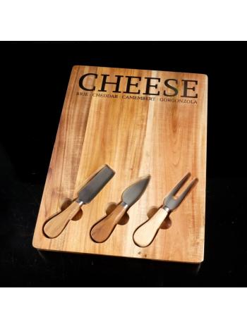 ACACIA WOOD CHEESE SET
