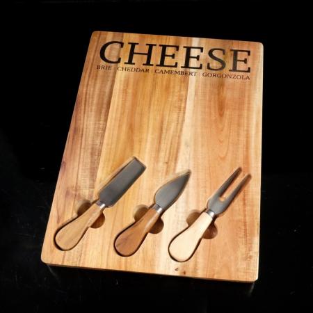 ACACIA WOOD CHEESE SET