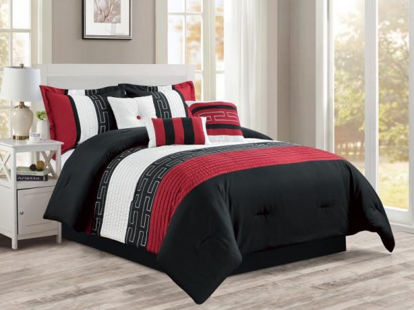 COMFORTER SET 7PCS DONATELLA BLACK