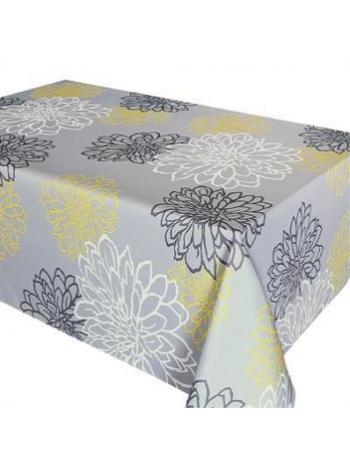 GREY CONTEMPORARY POLYESTER TABLECLOTH