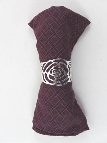 NAPKIN RING SILVER FLOWER