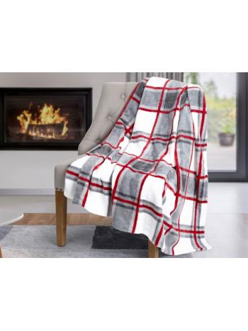PLAID THROW - RED